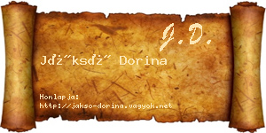 Jáksó Dorina névjegykártya