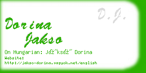 dorina jakso business card